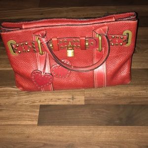 Authentic LUELLA Dark Red Leather Bartley Handbag